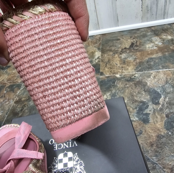 Vince camuto Bendsen pretty pink braided wedges women's size 11 - Picture 13 of 14